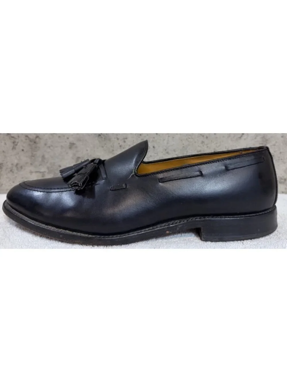 Allen Edmonds Iconic GRAYSON Mens Black Leather Tassel Loafers 11D Made in USA